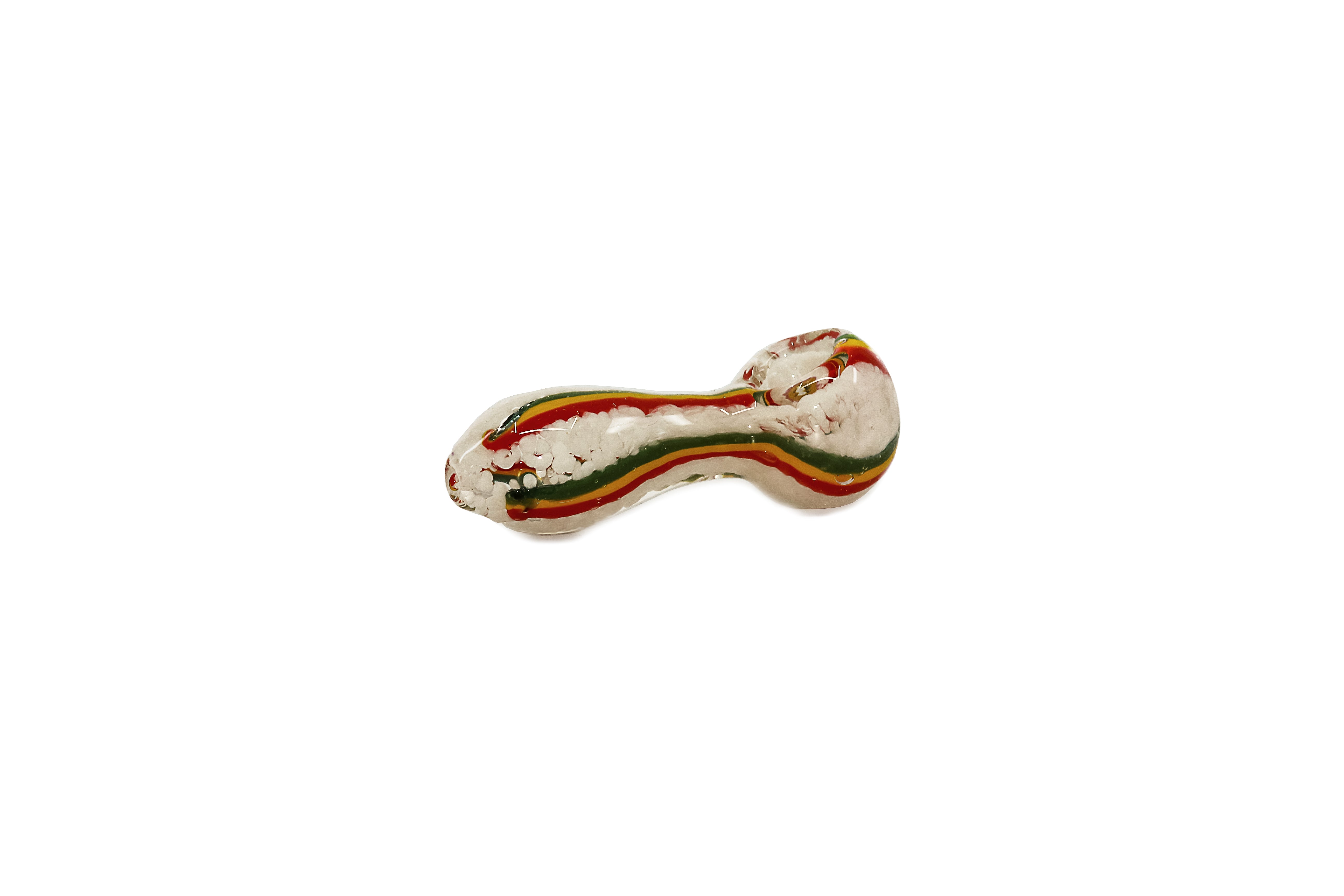 Rasta Hourglass Glass Hand Pipe
