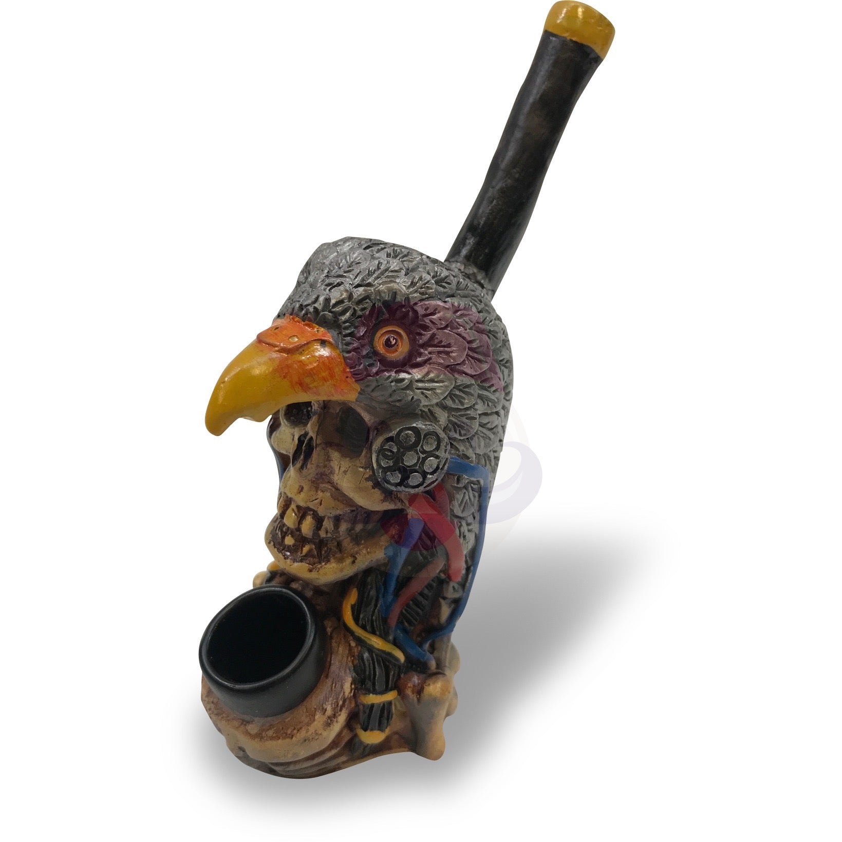 Resin Pipe Skull Eagle