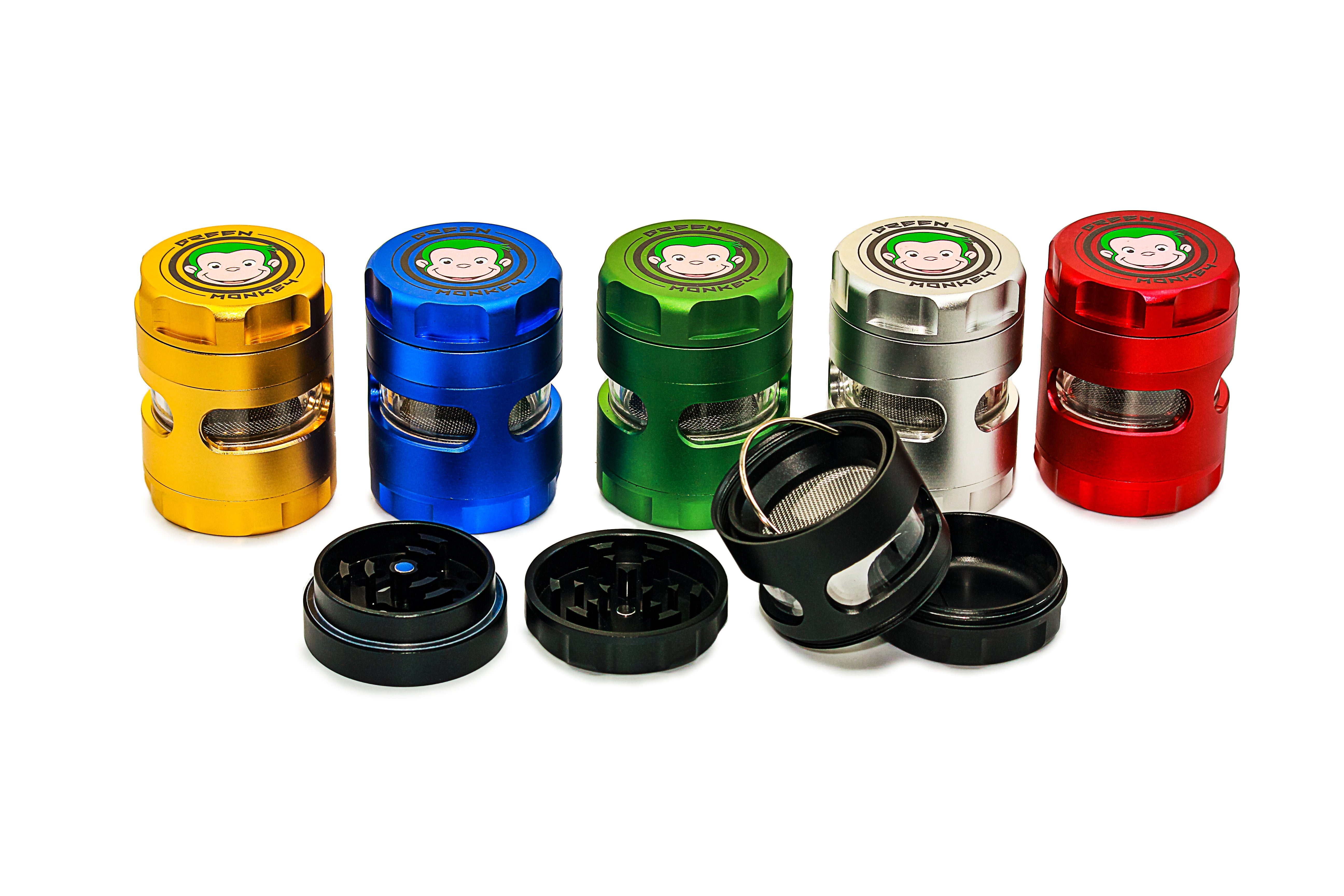 Green Monkey Grinder Metallic See-Through (50mm)