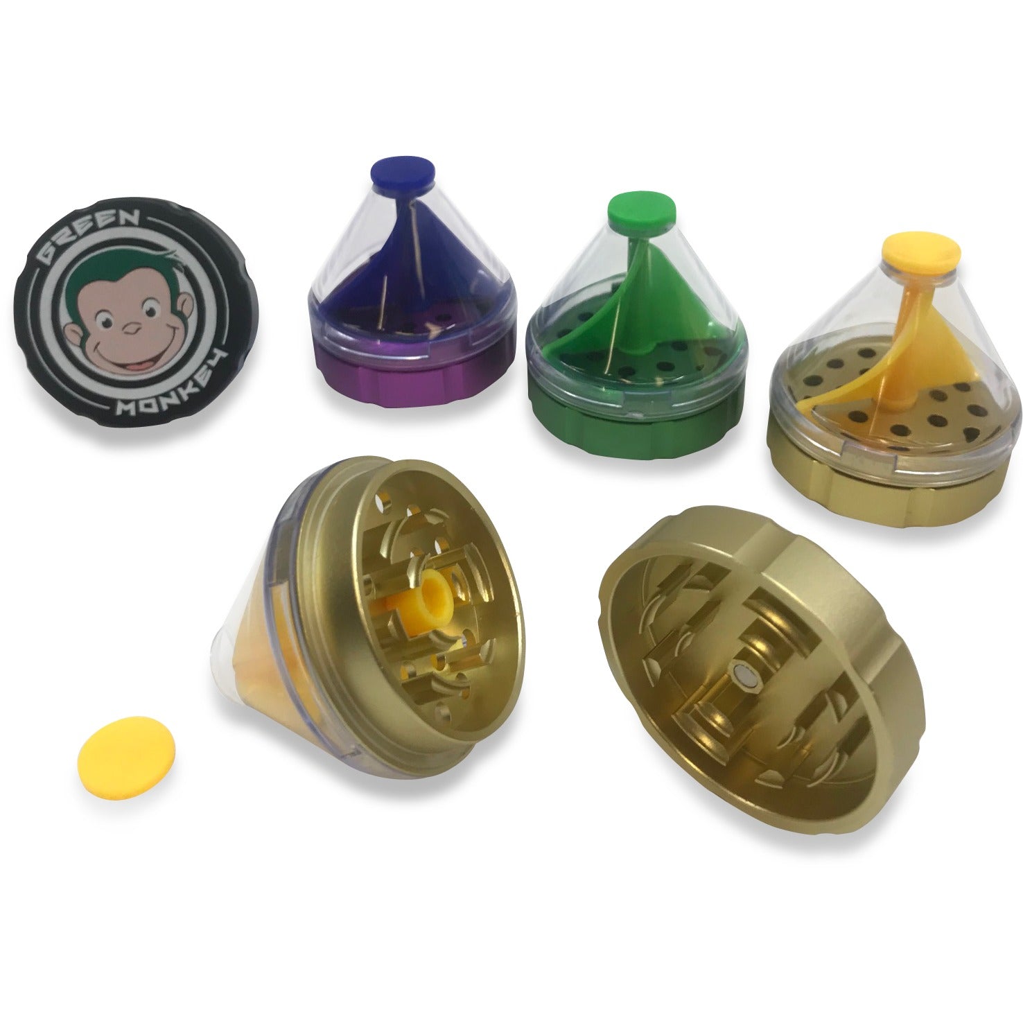 Green Monkey Grinder w/ Collector Dispenser (50mm)