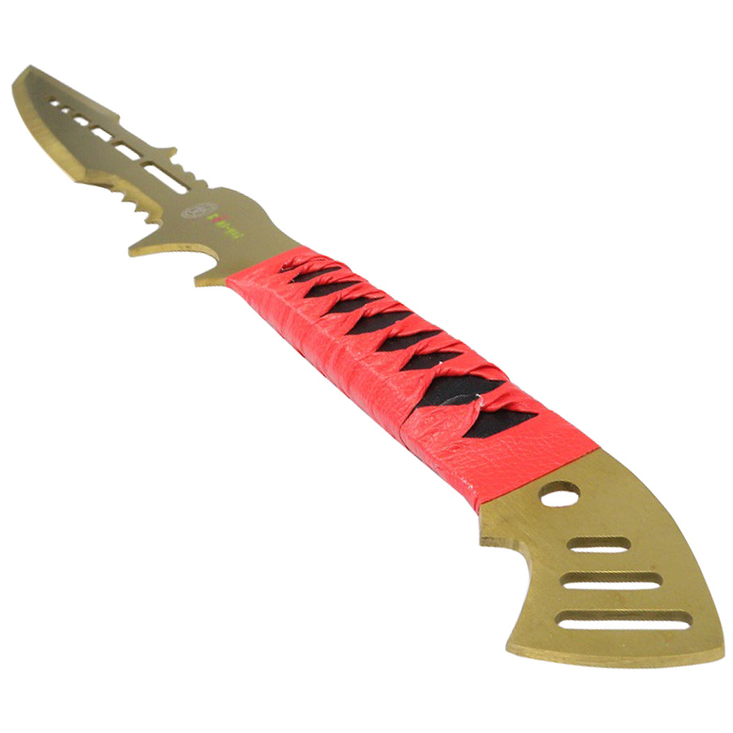 28" Zomb-War Full Tang Stainless Steel Swords Gold Color