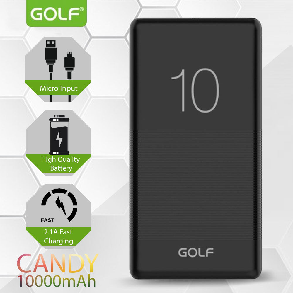 Golf G80 Candy Lithium Polymer 10000 mAh Powerbank