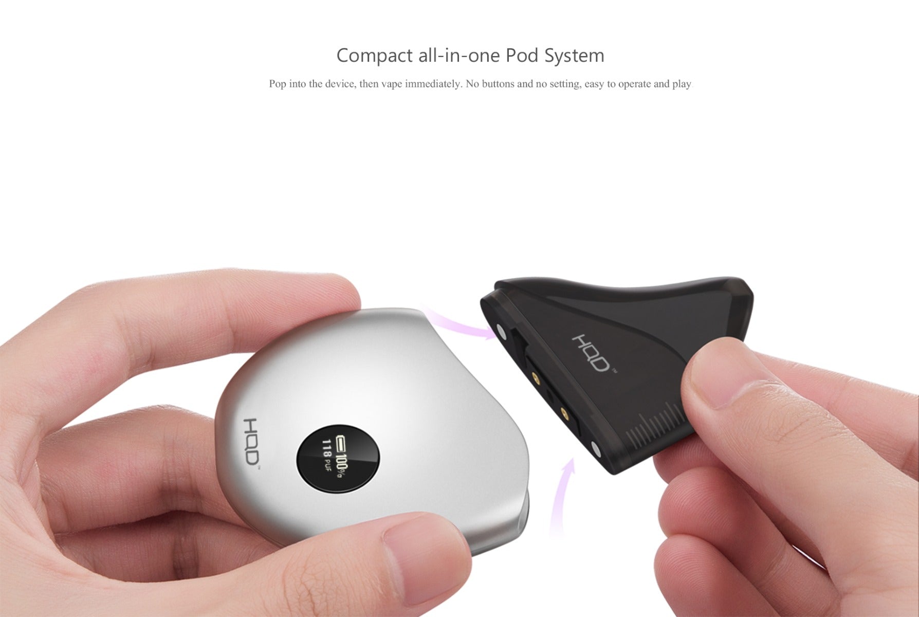 HQD Comma Kit All-in-one Pod System Vaporizer