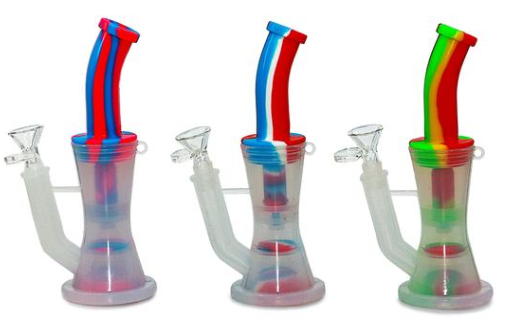 Silicone Waterpipe w/ Percolator & Shower Chamber