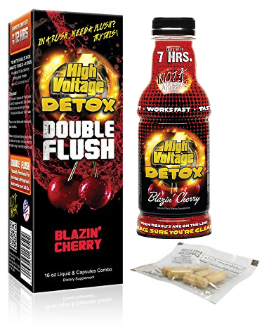High Voltage Double Flush Blazin Cherry 16oz + 6 Capsules