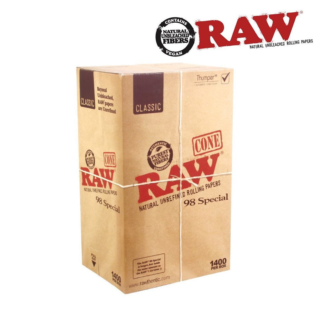 Raw 98 Special - 1,400 Pre Rolled Rolling Paper Cones