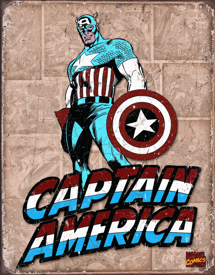 Captain America Retro Panels
