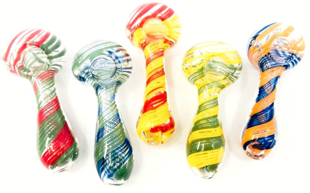 Duo Swirl Glass Hand Pipe