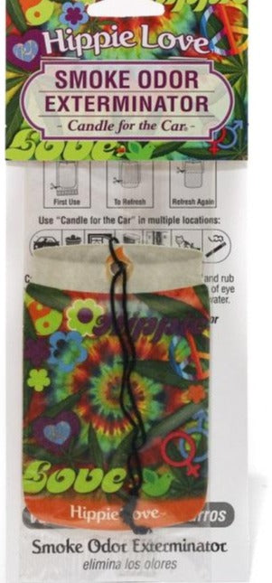 Candle for the Car Air Freshener - Hippie Love