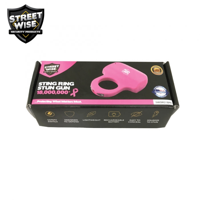 Streetwise Sting Ring 18,000,000 Stun Gun Pink