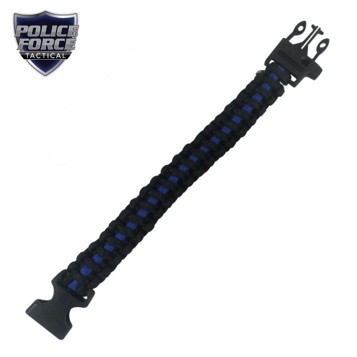 Police Force 9,100,000* Blue Line Stun Gun and Paracord Bracelet