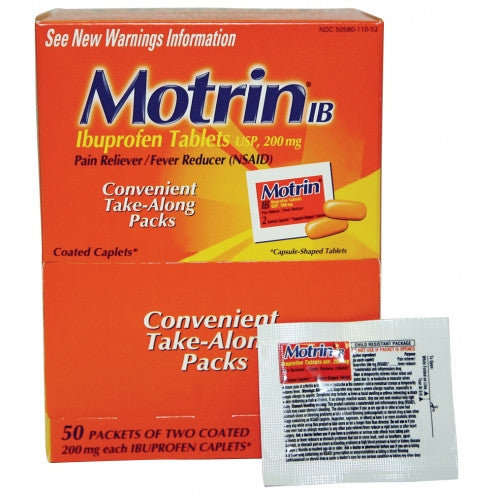 MOTRIN IB IBUPROFEN TABLETS (NSAID) (box of 50)