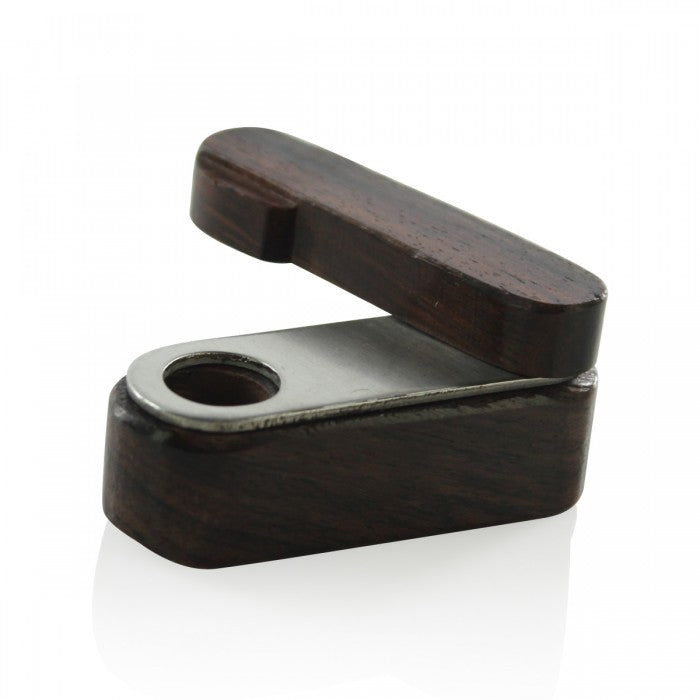 Cherry Wood Metal Twist Pipe w/ Storage