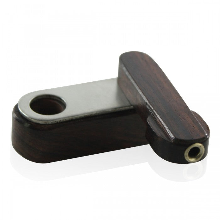 Cherry Wood Metal Twist Pipe w/ Storage