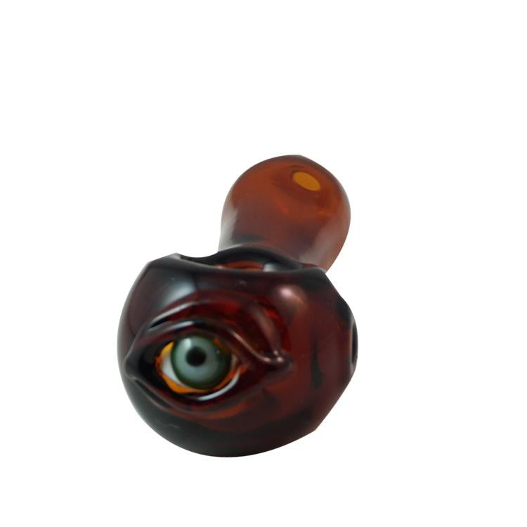 Amber Glass Pipe w/ Eye