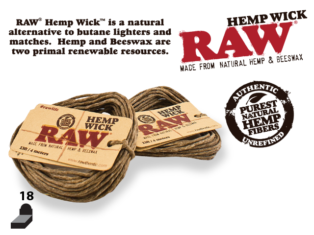 RAW® Hempwick 13ft (18 pack)