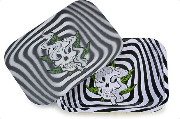 METAL ROLLING TRAY 3D HOLOGRAPHIC WITH MAGNETIC LID