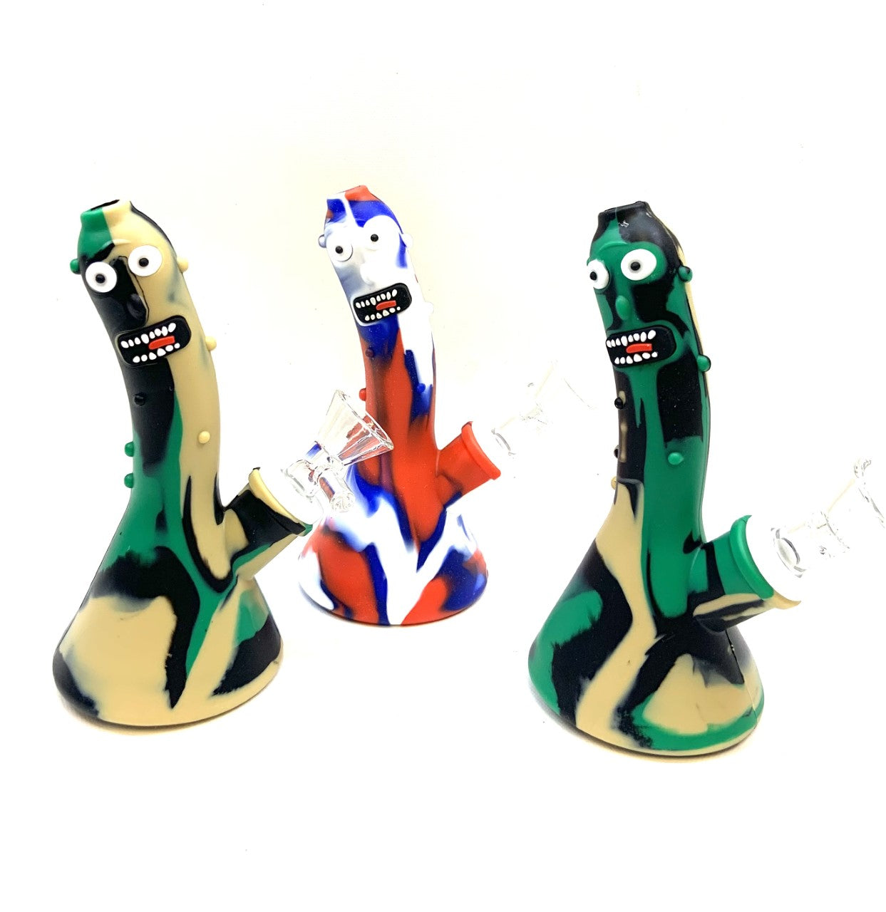 SILICONE PICKLE RICK WATERPIPE