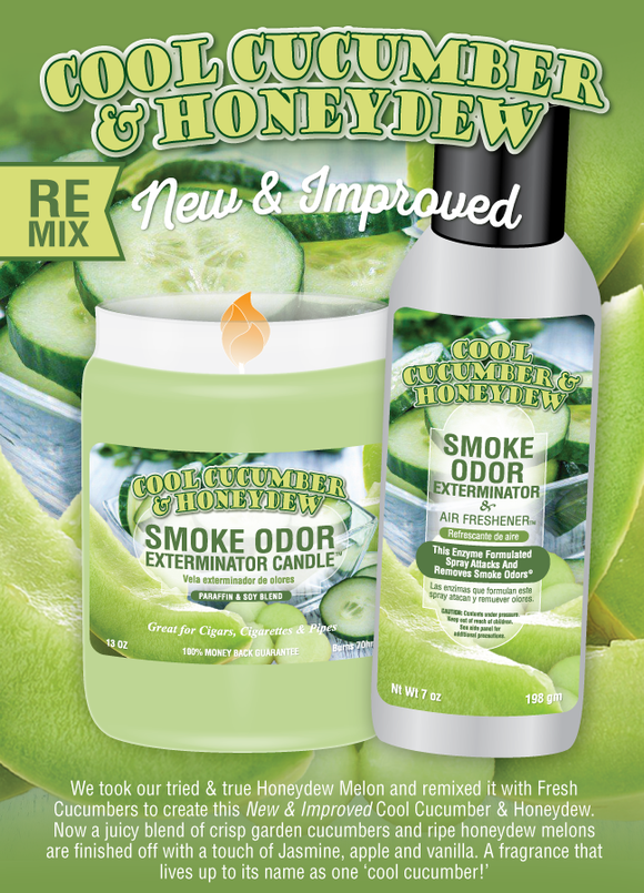 Smoke Odor Exterminator & Air Freshener Spray Cool Cucumber & Honeydew