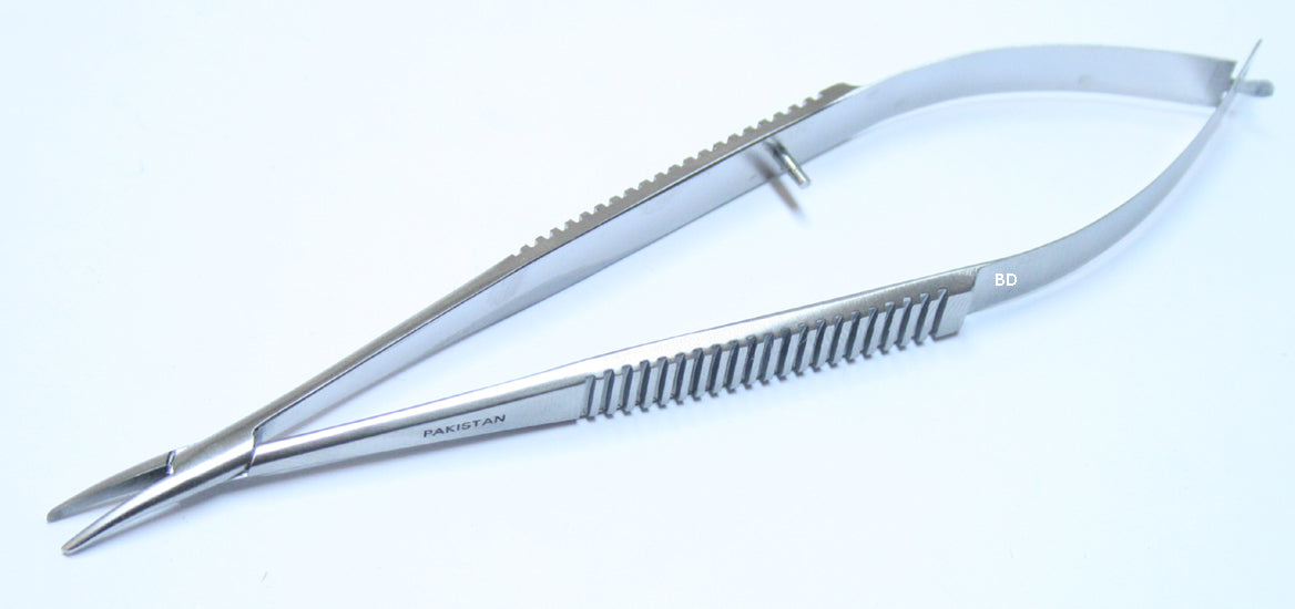 Castroviejo Curved Micro Eye Needle Holder Without Lock