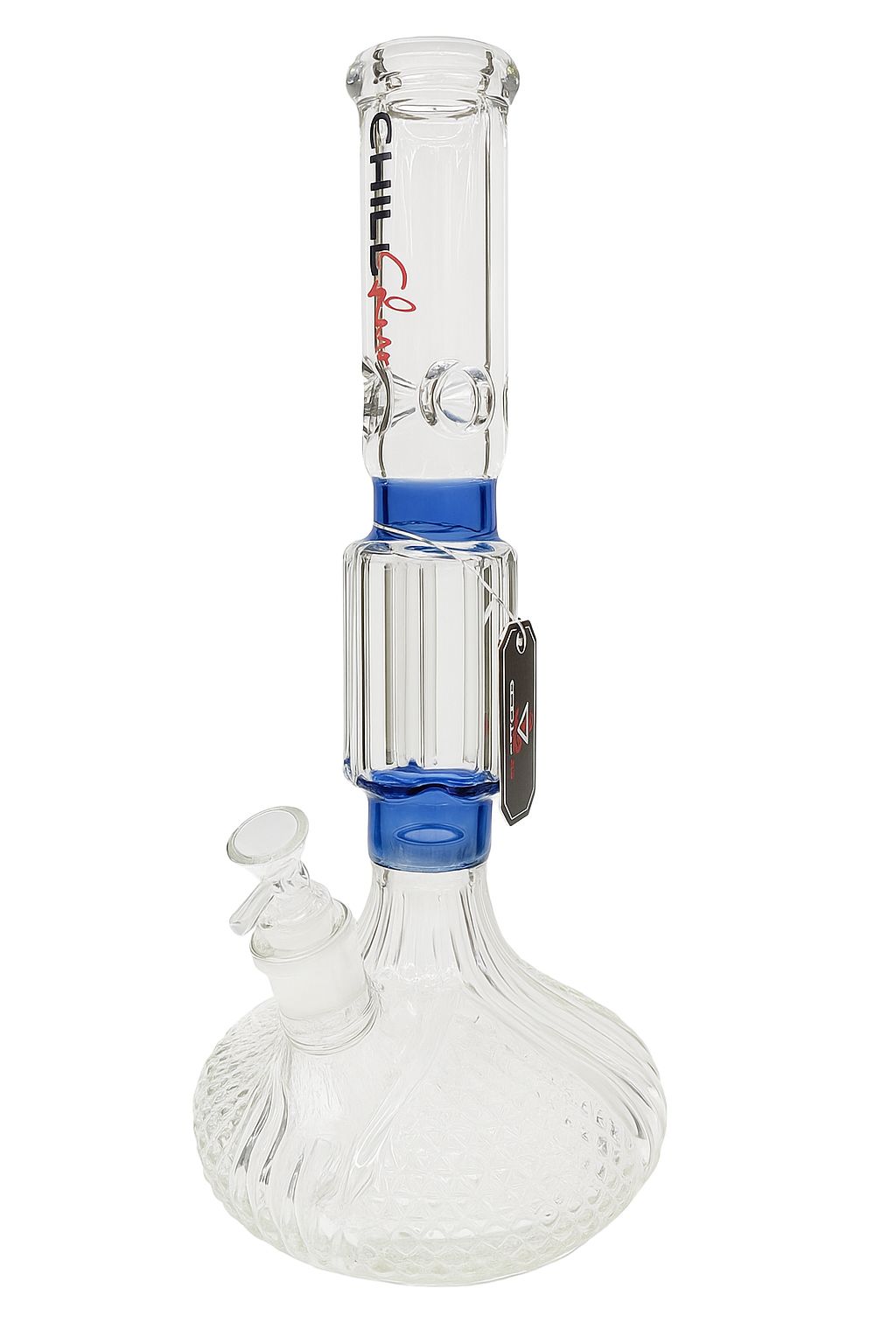 Chill Glass 13" Bong Blue and White