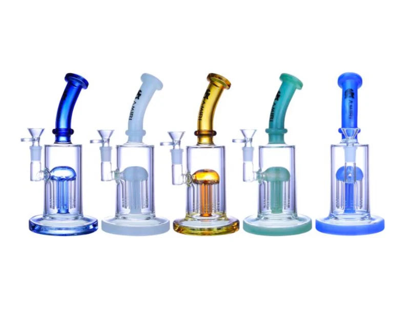 Amiri Glass Mushroom Perc Water Pipe (10")