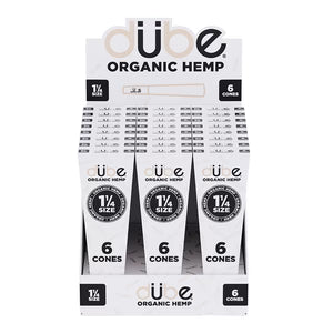 DUBE ORGANIC HEMP CONES 1 1/4 - 6 CONES - 24 COUNT DISPLAY
