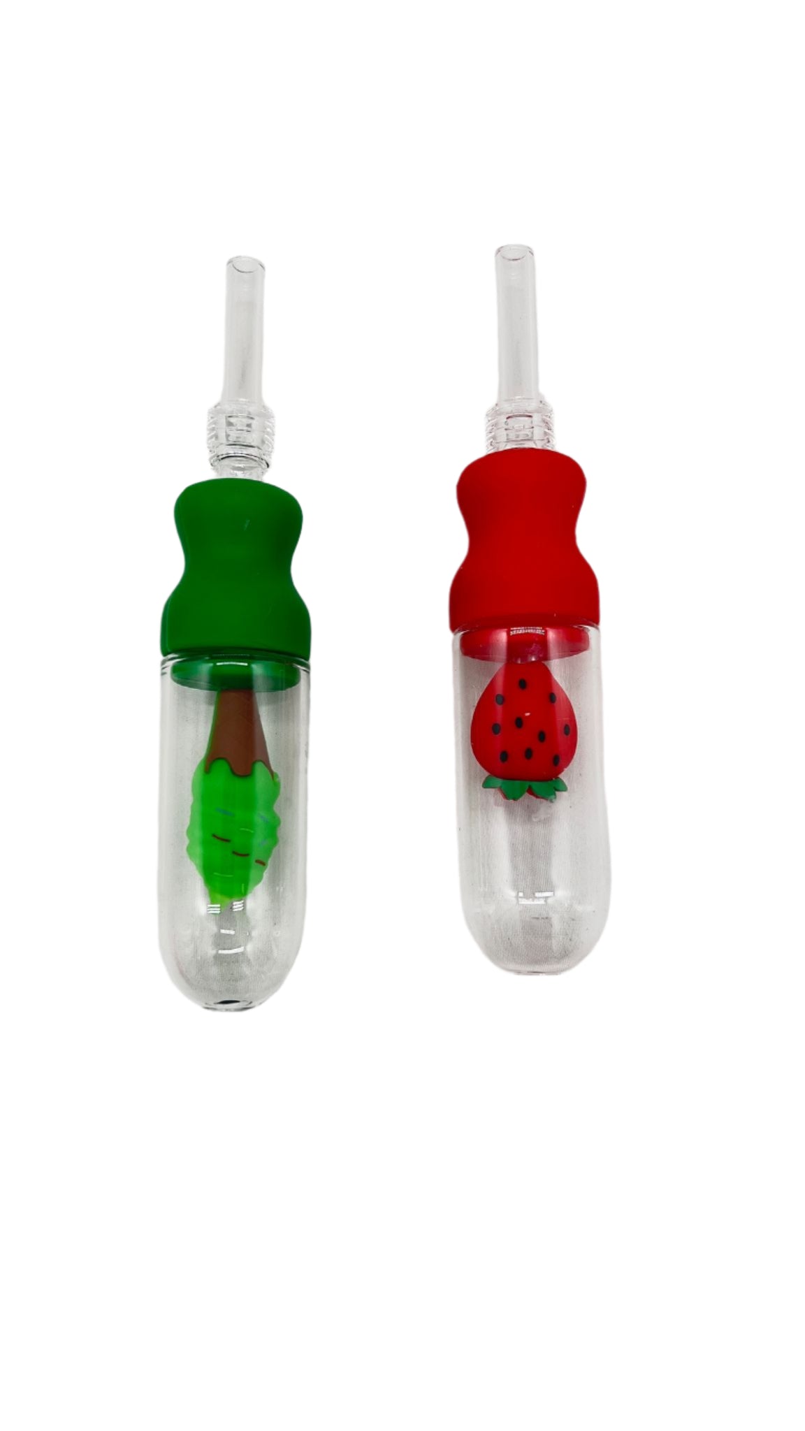 6" Silicone Nectar Collector - Glass Nail