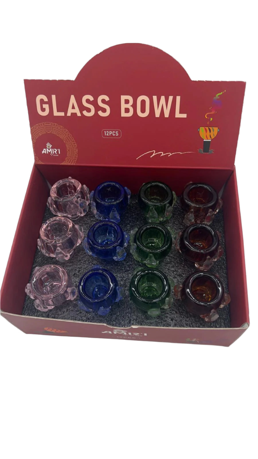 Amiri Tab 14mm Bowl Piece - Color box of 12 ct