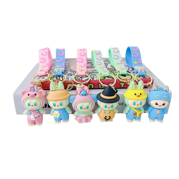 Cartoon Keychains – Adorable Collectible Figures in Fun Costumes