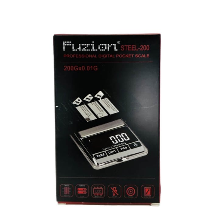 Fuzion Steel-200 | Digital Pocket Scale | 200 Grams X 0.01 Gram