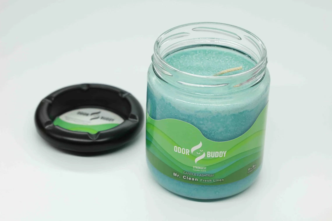 Odor Eliminator Candles with Ash Tray Lid- Sweet Smelling Candles