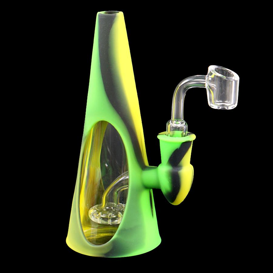 Silicone Glass Hybrid Cone Waterpipe
