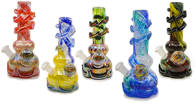 12" Glass-On-Glass Soft-Glass Water Pipe