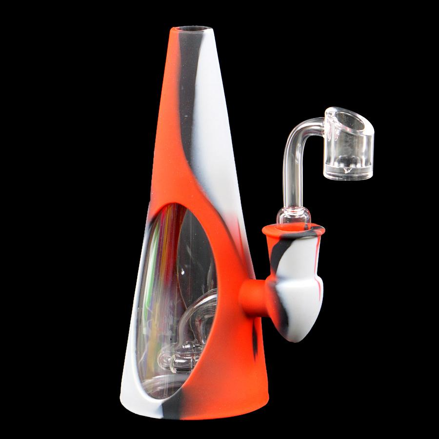 Silicone Glass Hybrid Cone Waterpipe