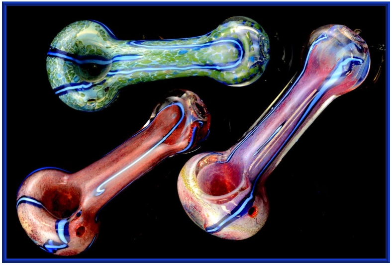 Lava Frit Glass Hand Pipe