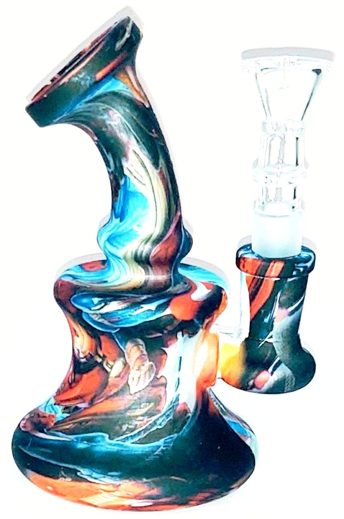 5" Graphic Print Silicone Waterpipe