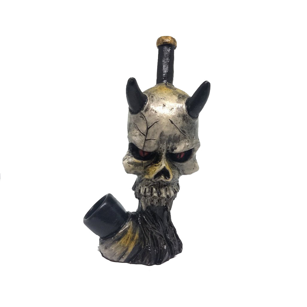 Resin Pipe Devil Skull