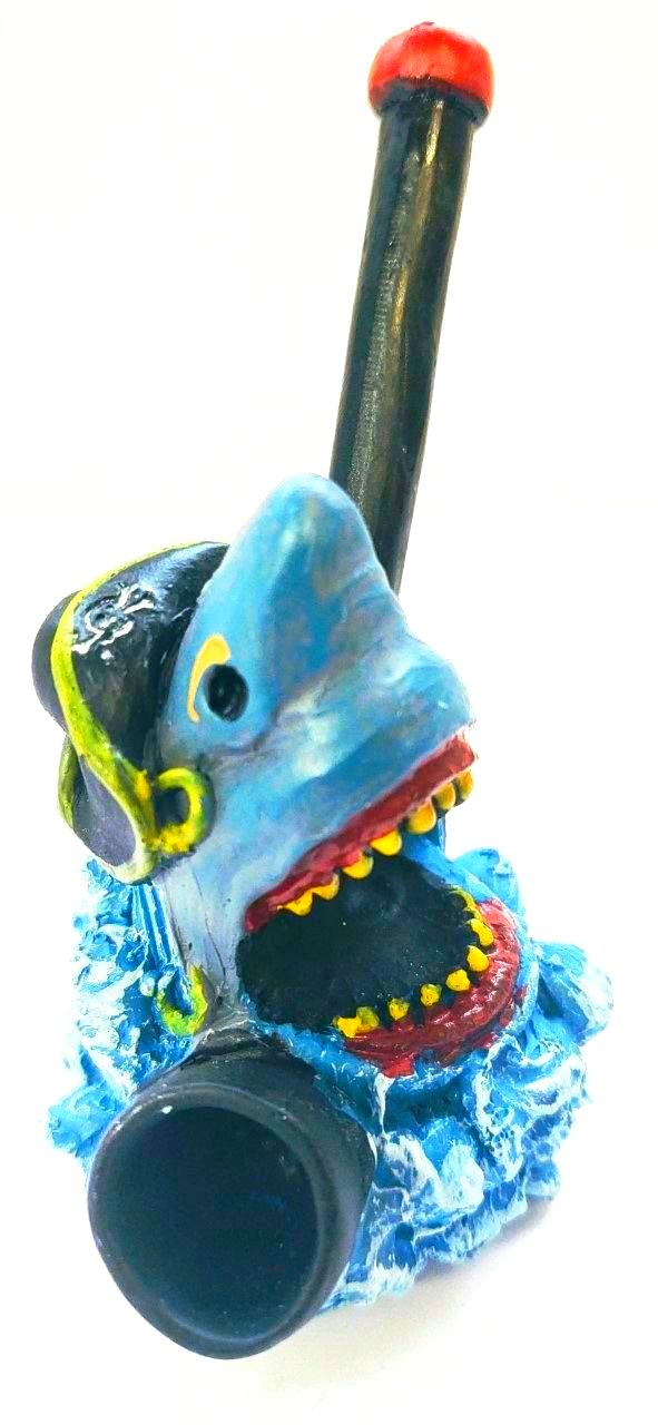 Resin Pipe Pirate Shark