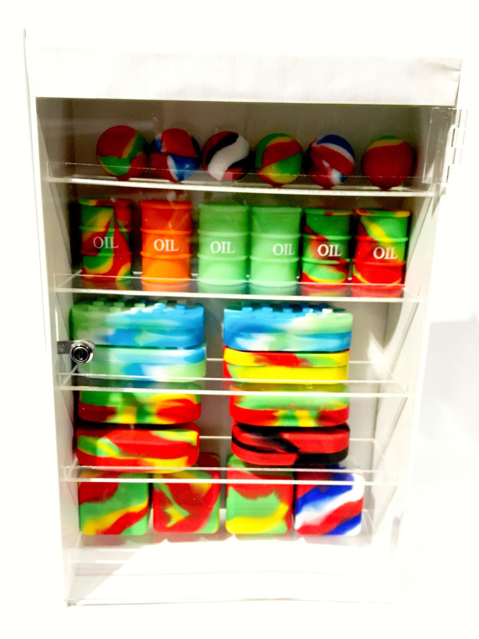 Silicone Containers w/ Display Case