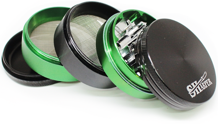 Sharper Black/Green Grinder - (40mm)