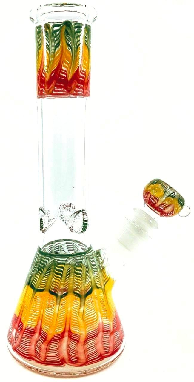 10" Rasta Beaker Paint Beaker Waterpipe