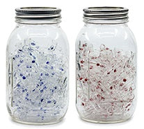 Colored Tips Glass Tips in Mason Jar (100ct)