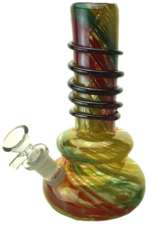 19" Glass-On-Glass Soft-Glass Water Pipe