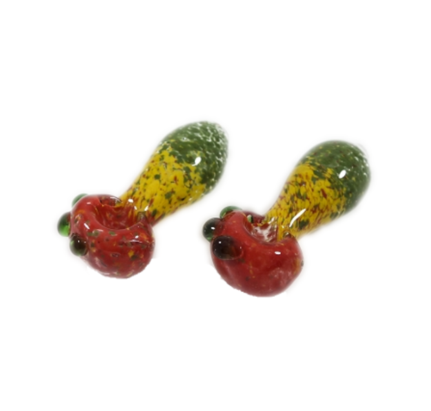 3" Rasta Chunky Hourglass Hand Pipe