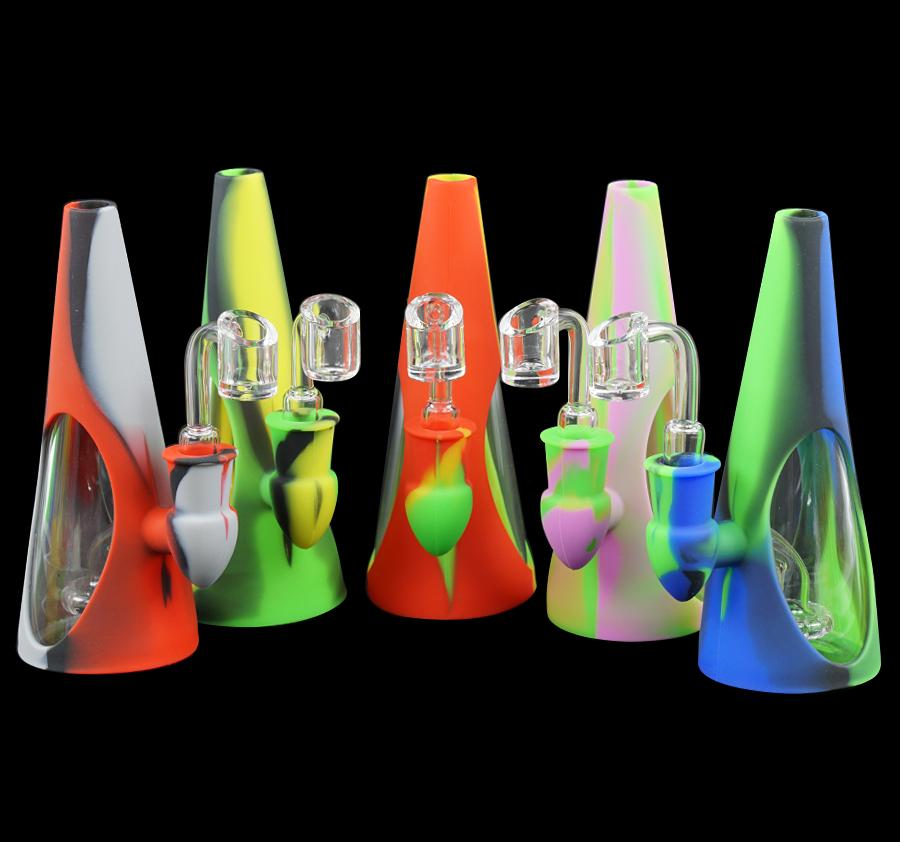 Silicone Glass Hybrid Cone Waterpipe