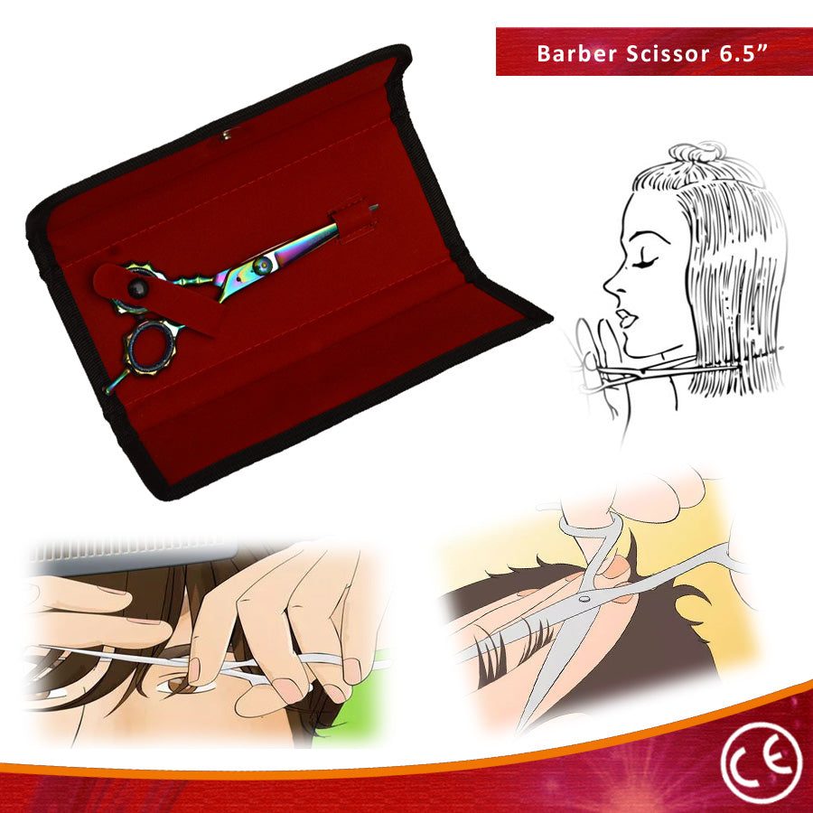 Barber Scissors 6.5" Professional Hair Cutting Razor Edge
