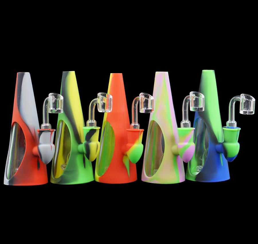 Silicone Glass Hybrid Cone Waterpipe