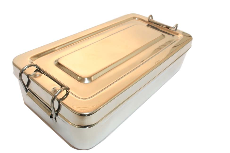 8"x4"x2" Surgical Instrument Tray with Lid Holloware Dental Medical