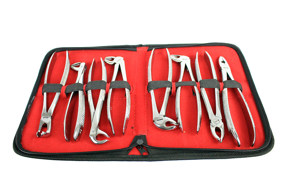 Bdeals English Pattern Dental Extracting Forceps 8PC Set Dental Instruments New